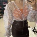 ZARA  embroidered semi sheer blouse 1198/460 Photo 10