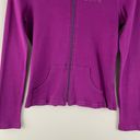 Bebe Vintage Y2K Purple Rhinestone Mockneck Pullover Full Zip Fitted Sweatshirt Photo 3