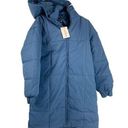 Missguided Misguided blue long puffer coat Tall LL square quilted puffer coat size 2 womens Photo 0