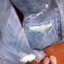 Risen elastic distressed vintage flare jeans Photo 5