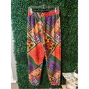 Farm Rio  Multicolor Scarf Print Sweatpants Size Medium Photo 6