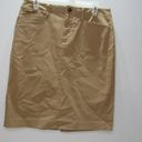 Ralph Lauren Lauren  Women Size 6 Tan Khaki Cotton Canvas Preppy Y2K Pencil Skirt Photo 8