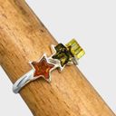 Sterling Silver Genuine Baltic Amber Stars Ring - Sz 8 Photo 4