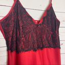 gilligan and o'malley Gilligan & O’Malley Red & Black Lace Chemise Slip Nightie Sleep Dress Medium Photo 4