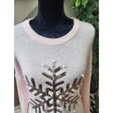 Holiday Time  Women Pink Acrylic Round Neck Long Sleeve Pullover Knit Sweater XL Photo 2