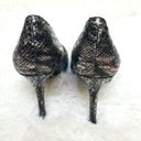 Enzo Angiolini  Silver&Black Snakeskin Pumps size 9.5 Photo 6