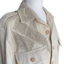 Polo  Ralph Lauren Beaded Embellished Button Down Shirt Cream Western Oxford Size Photo 4