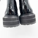 Loeffler Randall  Black Bridget Croc Embossed Patent Leather Chelsea Boot sz 6.5 Photo 7