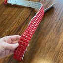 Red Mad White Leather Rock Studded belt Large? Y2K 90s unbranded Photo 1