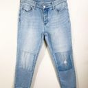 Pilcro and the Letterpress  Hyphen Light Wash Patchwork Jeans Size 27 Photo 1