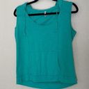 American Apparel WOMENS HOODED TANK WITH POCKET AQUA SIZE XL Photo 0