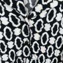 Milly  Of New York White Black Size Small Printed Long Sleeve Stretch Jersey Midi Photo 4