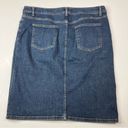 Talbots  | Dark Wash Denim Jean Pencil Skirt Cotton 14 Photo 4