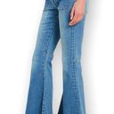 Wishlist  High Rise Bell Bottom Flare Raw Hem Light Wash Jeans - Size Small Photo 0