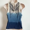 Ecote Urban Outfitters  ombré beaded sequin lightweight tank top blue bei… Photo 2