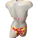 Brazilian Vintage Bright Floral Print Bikini Set Size Small Photo 3