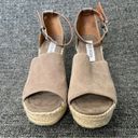 Steve Madden  Jaylen Sandals Taupe Suede Wedge Heel Espadrille Women’s Size 7 Photo 2