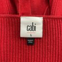 CAbi L //  Red Cabaret Ribbed Wrap Belted Cardigan Sweater Photo 7