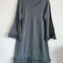 Madison Leigh  Scoop Neck Fringe Hem Sweater Dress Size Large Photo 0