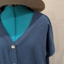 Torrid Navy Blue Waffle Knit Tie Front Short Sleeve Blouse Photo 4