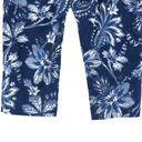 Ralph Lauren  LRL Womens Size 12 Capri Pants Cotton Stretch Blue White Floral Photo 7