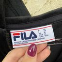 FILA Filla Size medium black velour hoodie full zip sweatshirt Y2K Photo 6