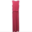 Eliza J  Faux Wrap Wide Leg Jumpsuit In Strawberry Small NWT Photo 4