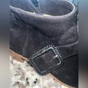 Jack Rogers NEW Jack‎ Rogers Izzie Black Suede Leather Block Heel Ankle Booties H591 7.5 Photo 1