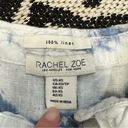 Rachel Zoe  Linen Tie Dye Peplum Dolman top 100% linen short sleeve Photo 2