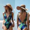 Kendall + Kylie  Palm Print Plunge Monokini 10 Photo 1