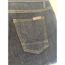 Hudson Jeans Hudson Dark Blue Wash Button Fly Raw Hem Denim Jean Shorts EUC Sz 26 Midrise Photo 6