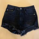 ZARA  Black High Rise Distressed Denim Shorts Size 6 Photo 3