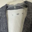 Mango  MNG casual blue linen oversize blazer jacket size women small Photo 1