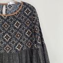 THML  Anthropologie Top Boho Flair Sleeve Geometric Jacquard Size Medium Photo 3