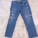 Old Navy  boyfriend mid rise distressed jeans size 8 Photo 6