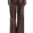 7 For All Mankind  Vegan Leather High Waisted Brown Wide Leg Pants Trousers Photo 1