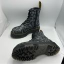 Dr. Martens  Jadon Black Distorted Leopard Backhand Platform Boots Size US 8 EU 39 Photo 5