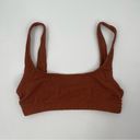 Good American NEW  Bikini Top Always Fits Textured Rust Brown 1/2 US S/M NWOT Photo 9