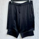 Emporio Armani   Ready-To-Wear Silk Balloon Shorts Black Womens Size IT 40 / US 4 Photo 2