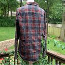 L.L.Bean  Shirt Women Medium M Gray Scotch Plaid Flannel Slightly Fitted Top Photo 7