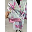 Oscar de la Renta Pink Label satin floral robe size small medium Photo 3