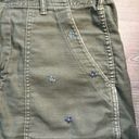 American Eagle Outfitters dark green high waisted embroidered cargo shorts Photo 5