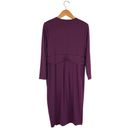 Torrid Plus 2 Solid Purple Long Sleeve Surplice Midi Flowy V-Neck Dress Photo 6