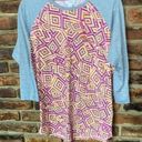 LuLaRoe  Multicolored Geometric Long Sleeve Top Women's Size Large Photo 0