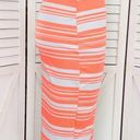 Brat Star  Neon Striped Pencil Skirt Small White Pink Photo 4