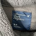 American Eagle  Outfitters Gray Fleece Full Zip Hooded Jacket Photo 1