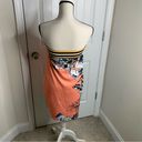 ZARA  floral tropical strapless bodycon dress size medium vacation beach cruise Photo 2