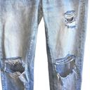 LOGG L.O.G.G. Women's Light Wash Mid Rise Heavily Distressed Jeans Button Fly Size 2 Photo 4