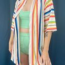 JC Penny Vintage 70s JC Penney Rainbow Stripe Terry Cloth Robe Photo 0