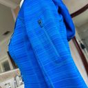 Athleta  Women's Strength Zip Up Hoodie in Vibrant Blue Stripes Size Extra Small Photo 6